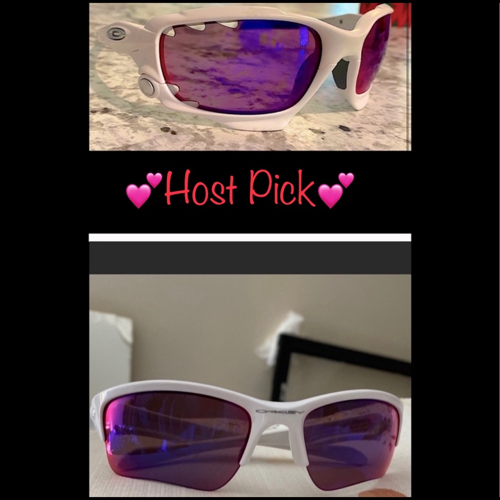 💕HP💕2 Oakley sunglasses purple pink polarized - Picture 2 of 13